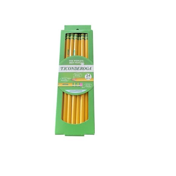 New Ticonderoga Kids Yellow Wood-Cased Pencils 24 Count - Picture 1 of 14